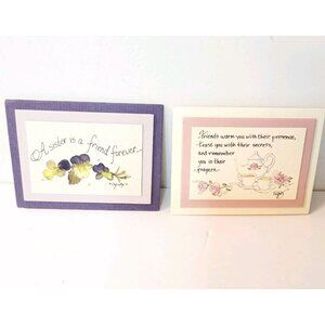 2 Vtg "Special Thoughts" Magnet Set by Pam Elifritz Friendship & Sister Duo